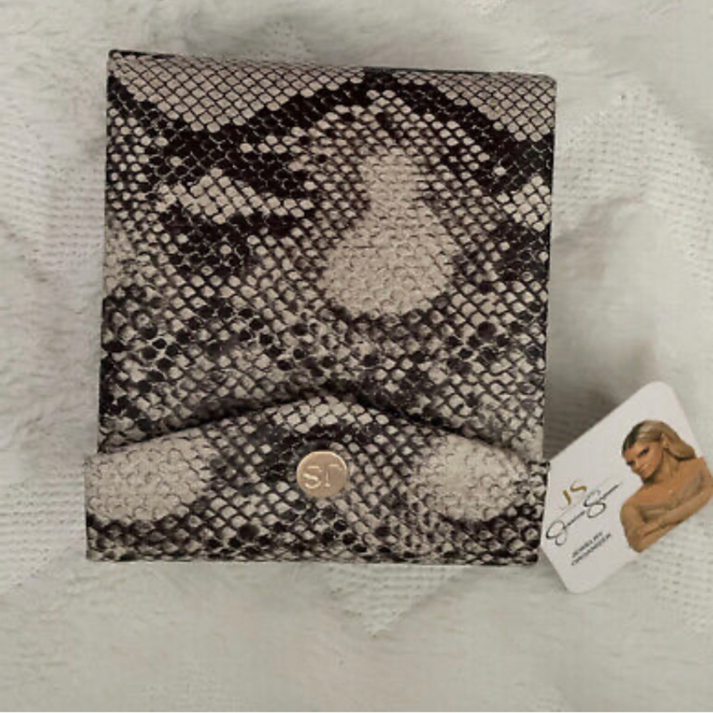 Jewelry Box Organizer Faux Snake Pattern , Case Travel Storage
